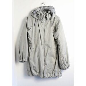 DC Exotex 5K 5000 women's long snow coat snowboard jacket light grey warm hooded